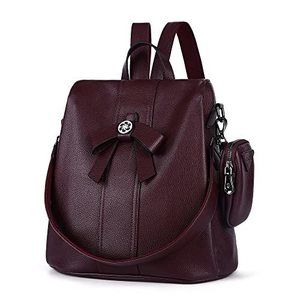 PU Leather Fashion Backpack Purse – Anti-Theft Satchel Shoulder Ba